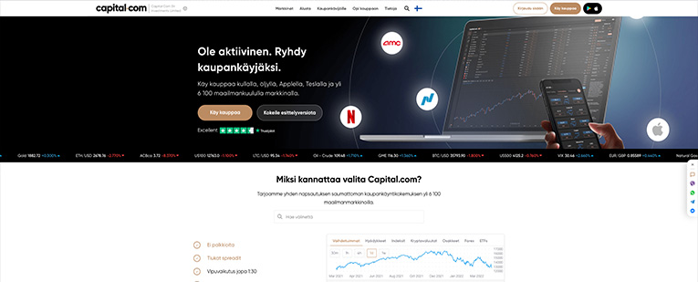 Capital.com osakevälittäjä
