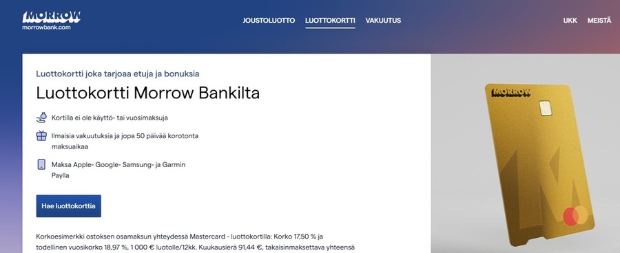 Morrow Bank Mastercard